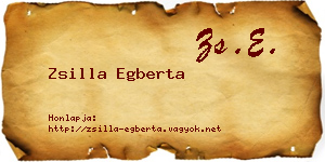Zsilla Egberta névjegykártya